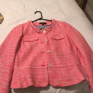 J crew tweed pink blazer/jacket
